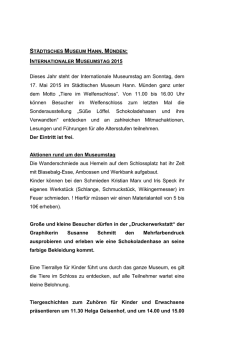 Internationaler Museumstag 2015