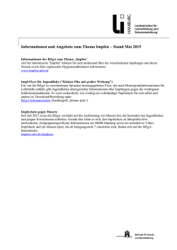 Informationen und Angebote zum Thema Impfen