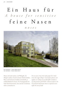 Ein Haus f&uuml;r feine Nasen