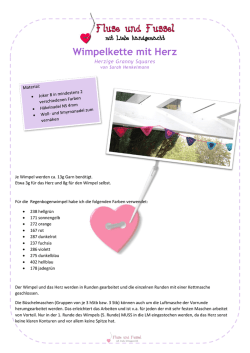 H&auml;kelanleitung f&uuml;r eine Wimpelkette mit Herz