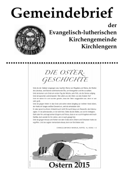 Ostern 2015 - Ev.-luth. Kirchengemeinde Kirchlengern