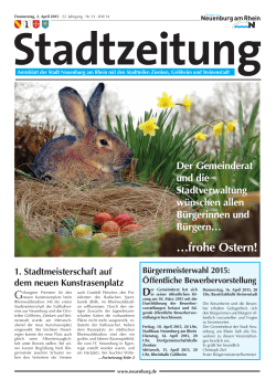 Stadtzeitung 2015 KW 14 - Stadt Neuenburg am Rhein