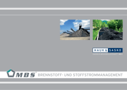 MBS Brennstoffmanagement & Stoffstrommanagement