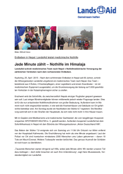Jede Minute z&auml;hlt &ndash; Nothilfe im Himalaja