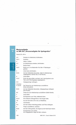 Musteraufgabe zu WB 252 "Dressuraufgabe für Springreiter"