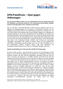 DFB-Pokalfinale – Opel gegen Volkswagen