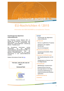 EU-Nachrichten 4 / 2015 - enterprise europe network sachsen
