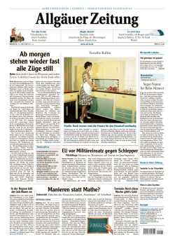 Allgäuer Zeitung, Marktoberdorf vom 19.05.2015