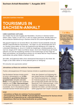 Newsletter April/15  - Sachsen