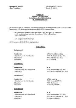 Jahr 2015 - Landgericht Stendal - Sachsen