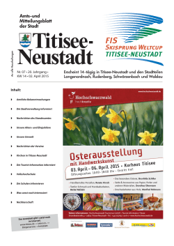 Amtsblatt Nr. 7 vom 02.04.2015 - Titisee