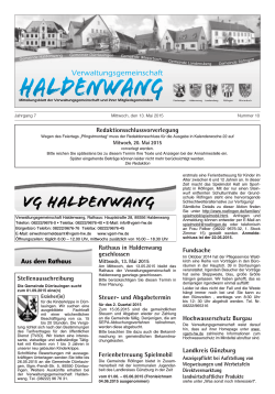 Mitteilungsblatt vom 13.05.2015
