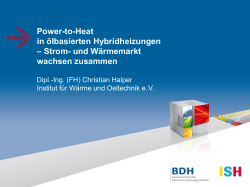 Power-to-Heat in ölbasierten Hybridheizungen – Strom- und