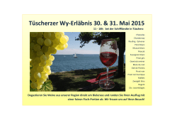 Tüscherzer Wy-Erläbnis 30. & 31. Mai 2015