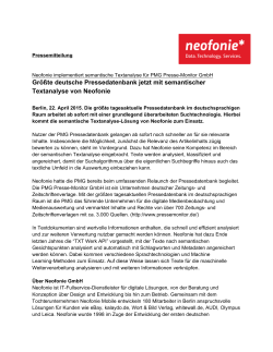 Gr&ouml;&szlig;te deutsche Pressedatenbank jetzt mit semantischer