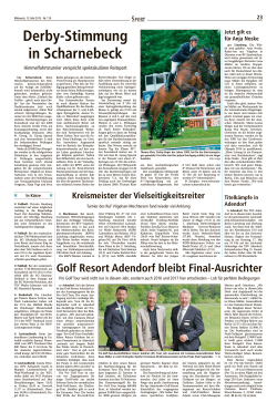 Presseartikel der Landeszeitung, Mai 2015