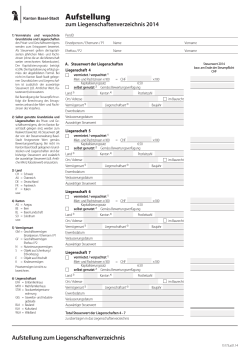 Aufstellung zum Formular L Liegenschaftenverzeichnis (PDF, 422