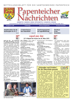 März 2015 - Papenteicher Nachrichten powered by Voigt Druck GmbH