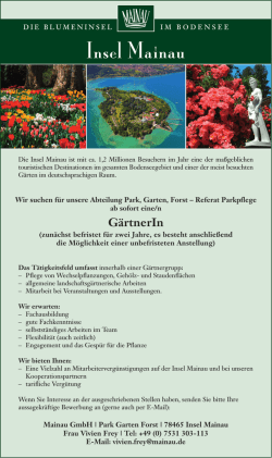 GärtnerIn - Insel Mainau