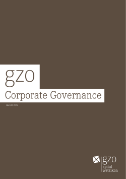 Corporate Governance Bericht 2014 299 KB