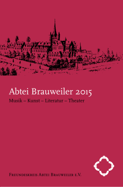 Jahresprogramm Abtei Brauweiler 2015