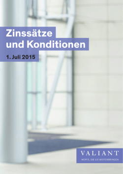 Prospekt: Aktuelle Zinssätze und Konditionen (PDF, 804.5