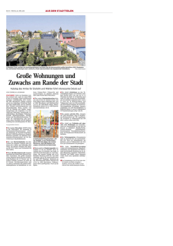 Gro&szlig;e Wohnungen und Zuwachs am Rande der Stadt