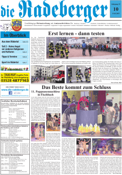 Erst lernen - dann testen Das Beste kommt zum
