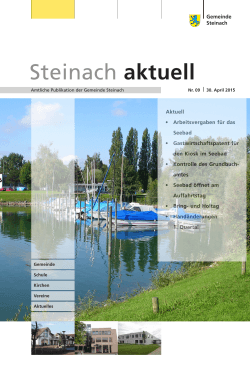 Steinach Aktuell Nr. 09 vom 01.05.2015