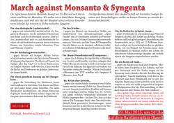 March against Monsanto & Syngenta
