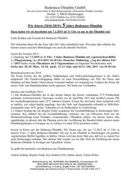 Jahresbrief 2015 - Zehlendorfer &Ouml;lm&uuml;hle