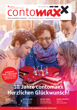 10 Jahre contomaxx Herzlichen Glückwunsch!