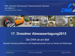 Hier steht das Thema - 17. Dresdner Abwassertagung