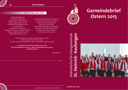 Gemeindebrief Ostern 2015