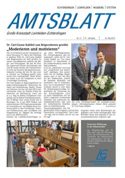 Aktuelles - Amtsblatt Leinfelden
