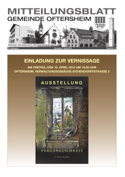 EINLADUNG ZUR VERNISSAGE
