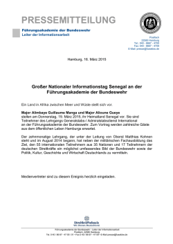 Großer Nationaler Informationstag Senegal an der