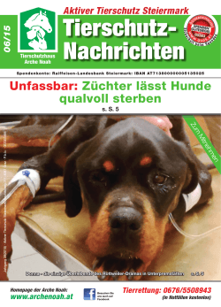Zeitung Juni 2015 - Aktiver Tierschutz Steiermark