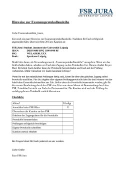 Infoblatt - FSR Jura