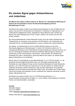 Ein starkes Signal gegen Antisemitismus und Judenhass