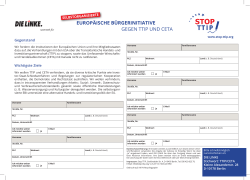 DIE LINKE. sammelt Unterschriften gegen TTIP und CETA