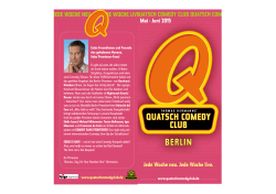 flyer - Quatsch Comedy Club