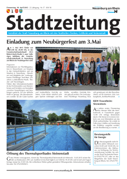 Stadtzeitung 2015 KW 18 - Stadt Neuenburg am Rhein