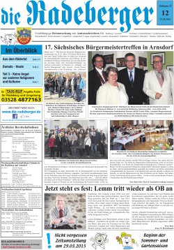 Jetzt steht es fest: Lemm tritt wieder als OB an