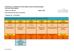 DSB-1 2015 Ausbildung zu zertifizierten fachkundigen