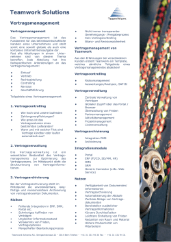 Brochure SAP Vertragsmanagement