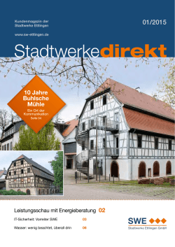 Ausgabe 01/2015 - Stadtwerke Ettlingen GmbH