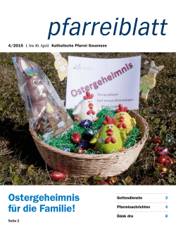 Pfarreiblatt April 2015