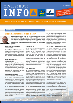 Zivilschutz Info 2015