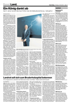 Ein K&ouml;nig dankt ab - KMV-BL